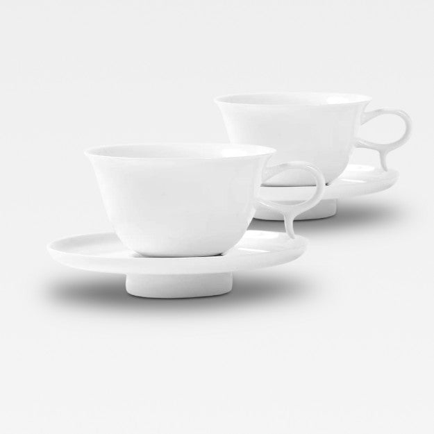 Set of 2 Coltrane Double Wall Glass Cappuccino Cups | 7oz